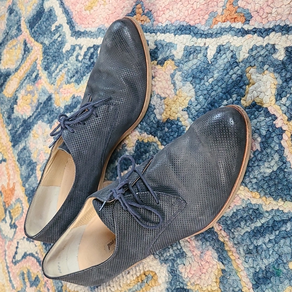 Paul Green Dale Perforated Nubuck Oxford Shoes Size 9.5